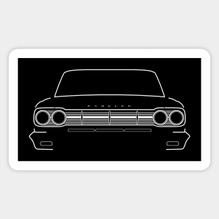 1965 AMC Rambler Classic car white outline Sticker